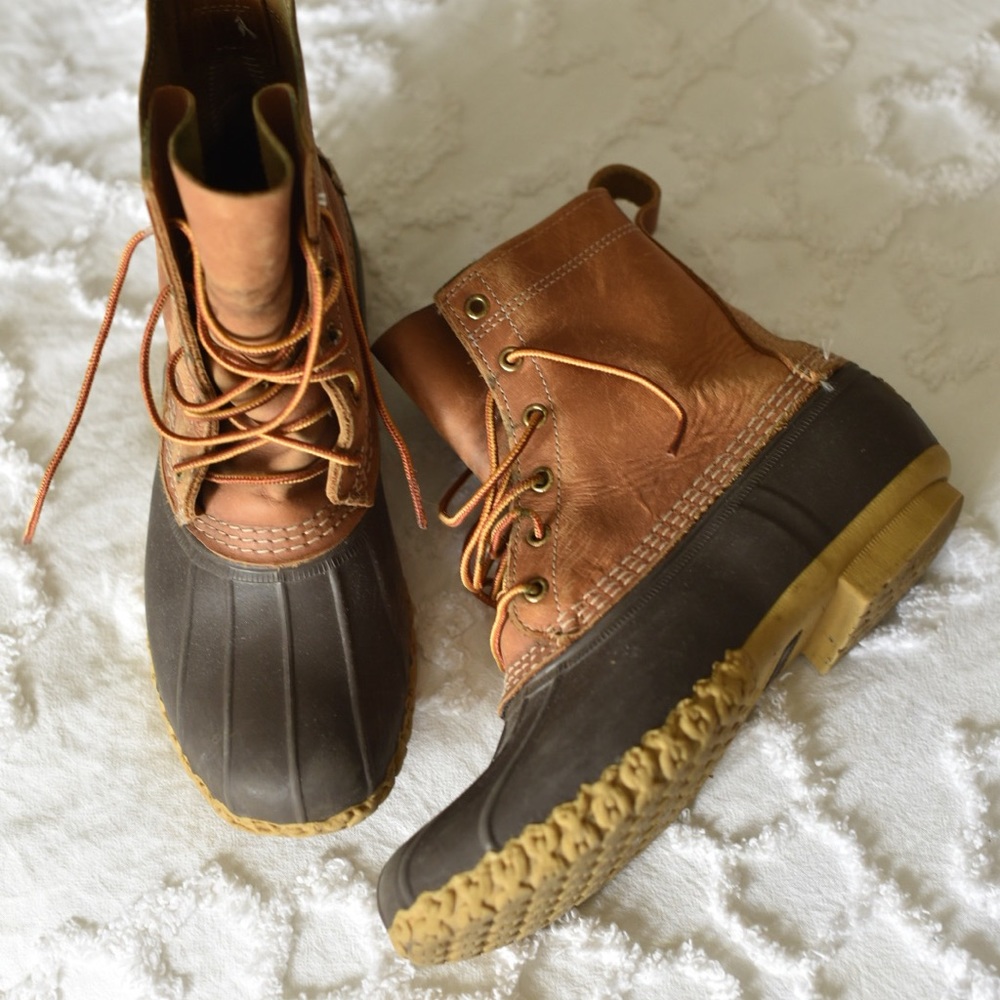 LL Bean duck boots women 10